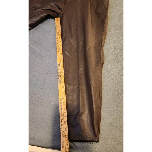 Kut from Kloth Rachel Fab Ab Mom Jean High Rise Button Fly Faux Leather 14W NWT - Picture 3 of 14